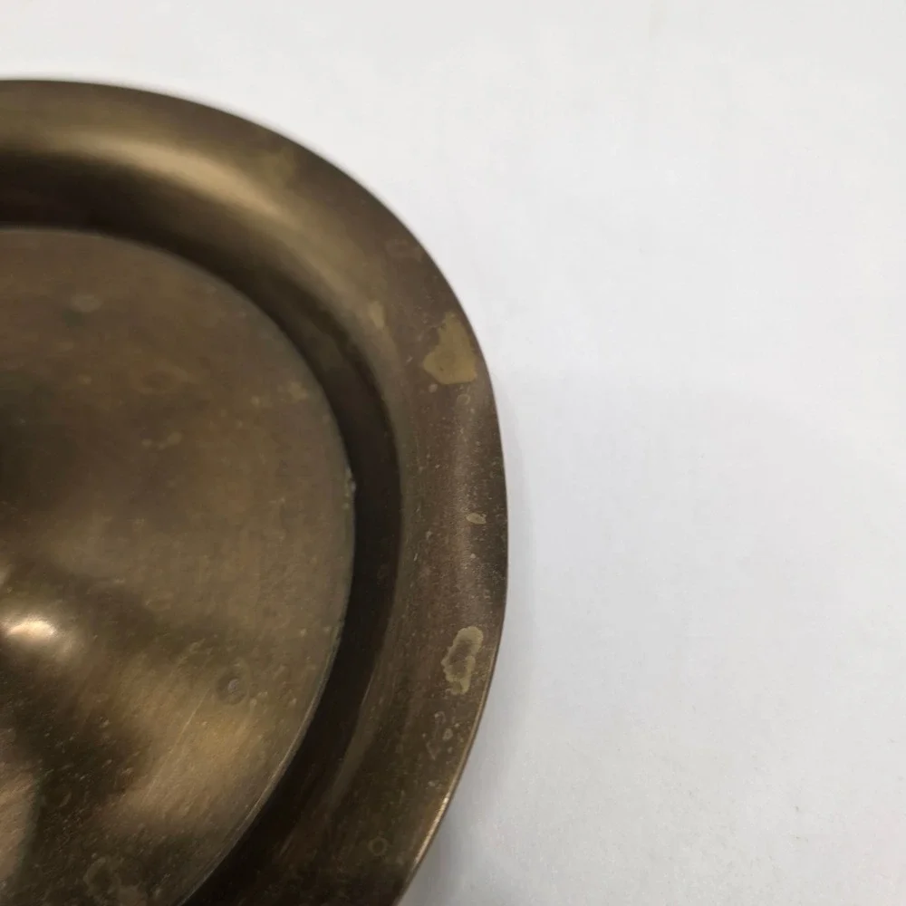 Vintage Brass Chamberstick Candle Holder Finger Loop Handle Traditional Colonial